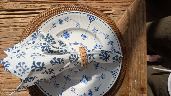 Braided napkin ring set of 4