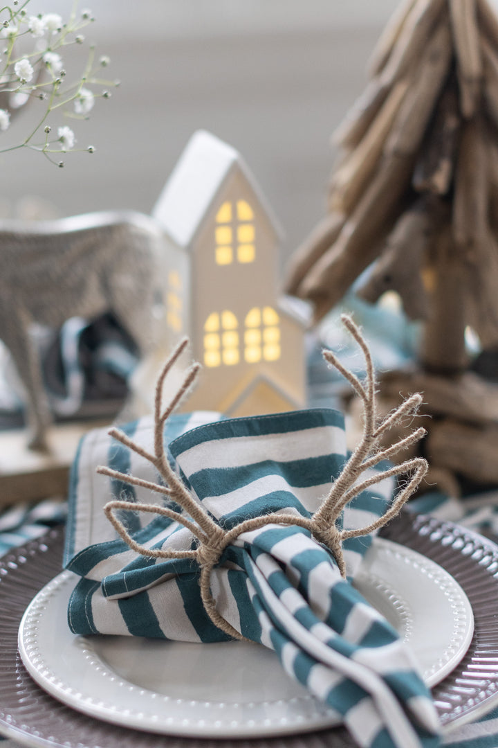 Reindeer Antler Napkin Rings – Set of 2
