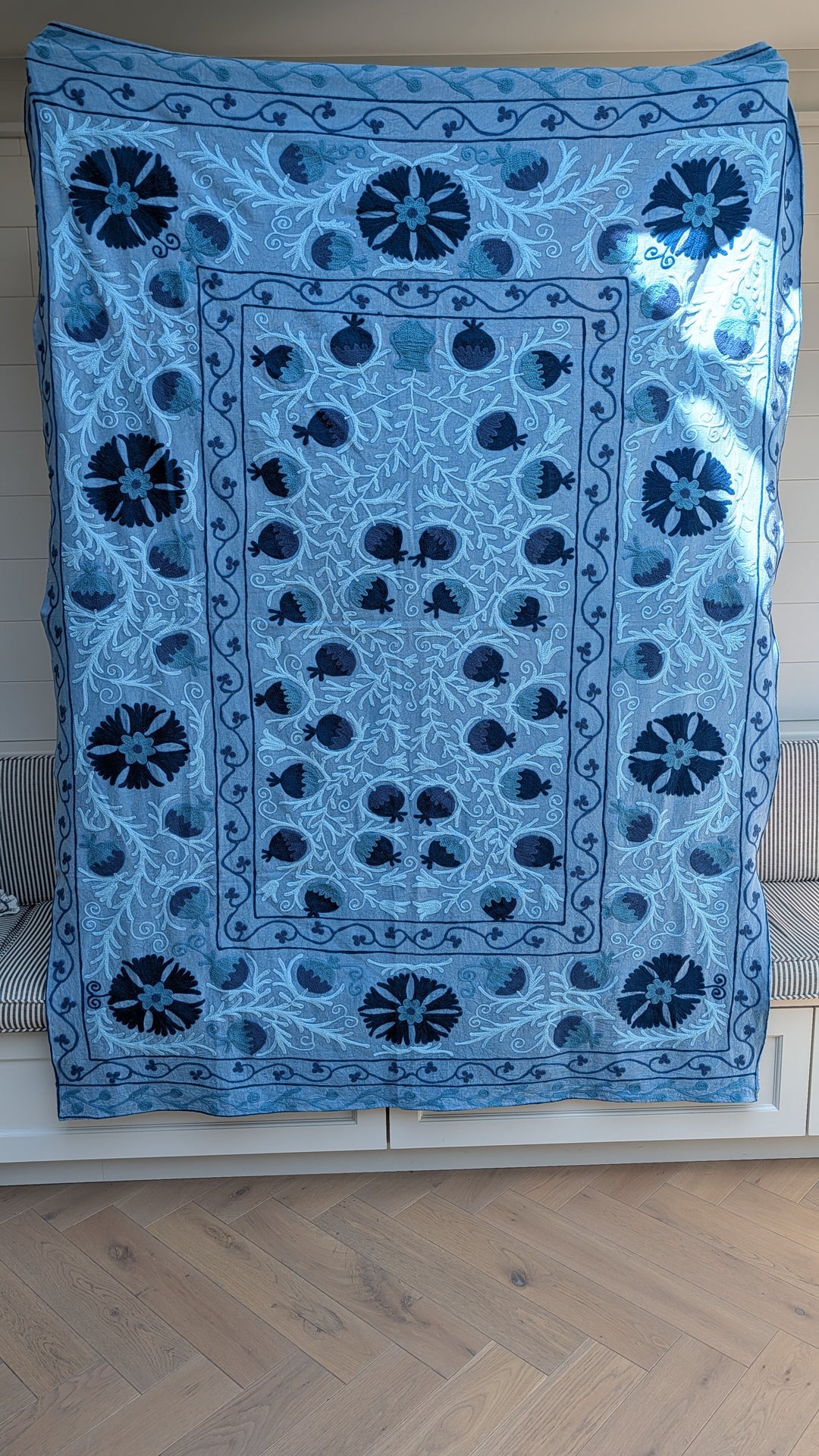 Suzani 053, Sea Glass-throw-LNH Edit