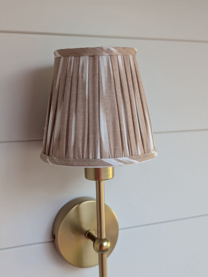 Beige Ikat Pleated Lampshade