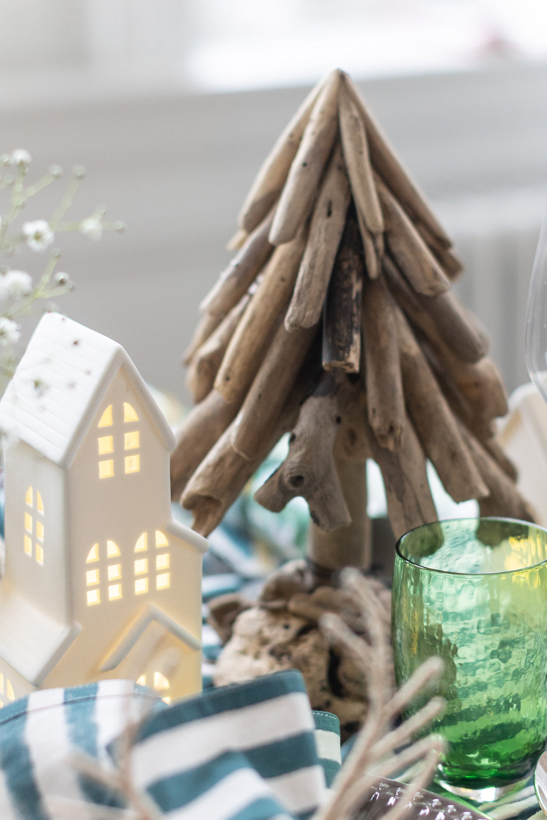 Wooden Christmas Tree on Base – Natural