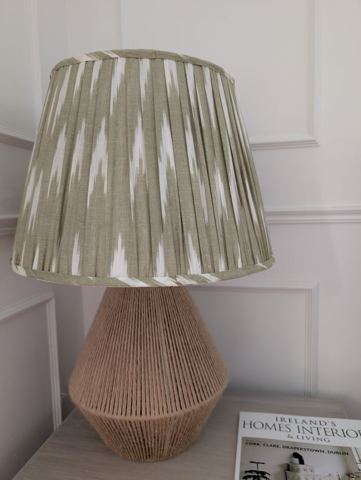 Green Ikat Pleated Lampshade-Lampshades-LNH Edit