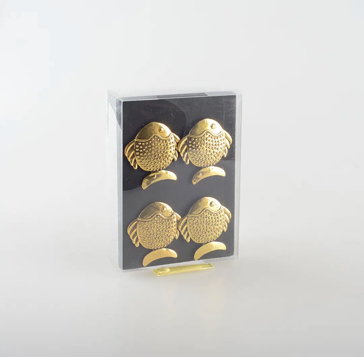 Set of 4 gold fish Napkin Rings-Napkin Rings-LNH Edit