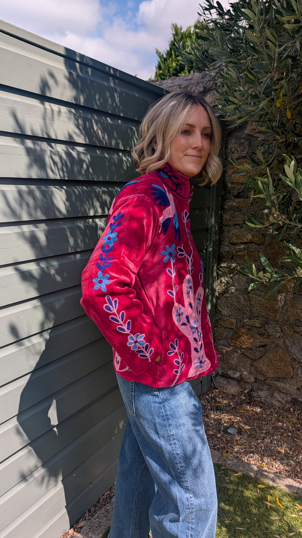 Embroidered Velvet Suzani Jacket | No. 083-Jackets & Coats-LNH Edit