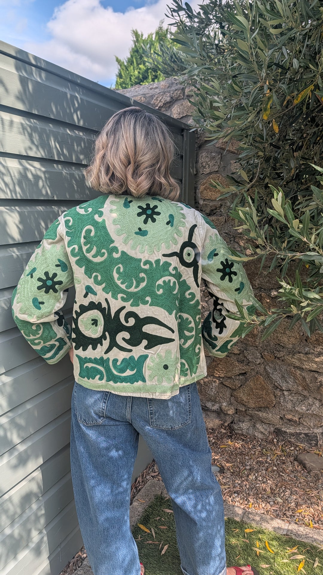 Embroidered Velvet Suzani Jacket | No. 080-Jackets &amp; Coats-LNH Edit