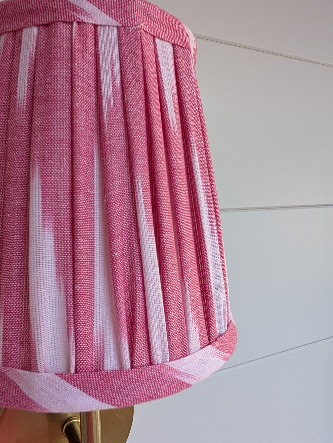 Pink Ikat Pleated Lampshade-Lampshades-LNH Edit