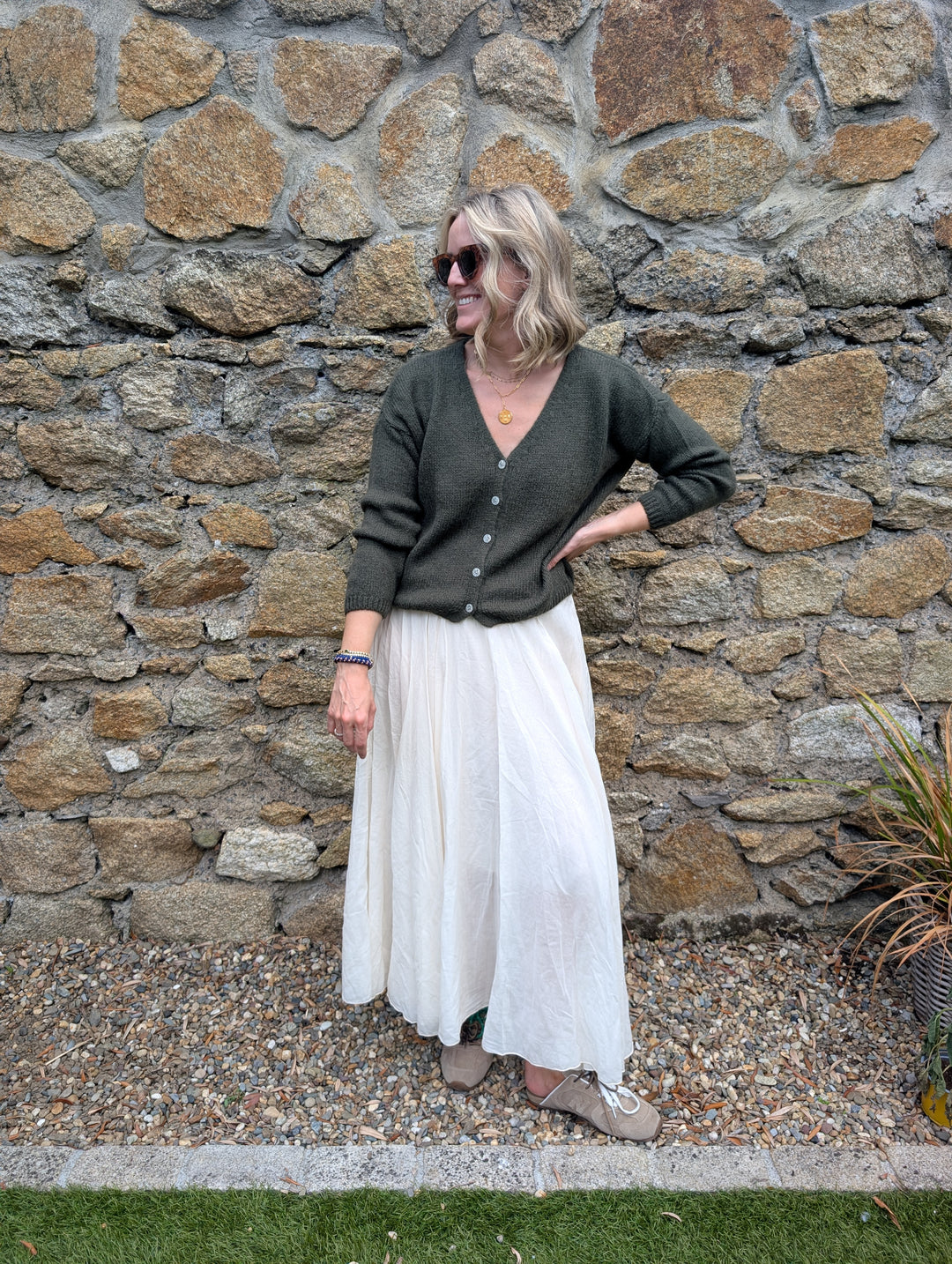Mohair V Neck Knitted Cardigan