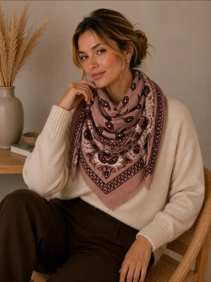Pre order Large Pink Paisley Scarf