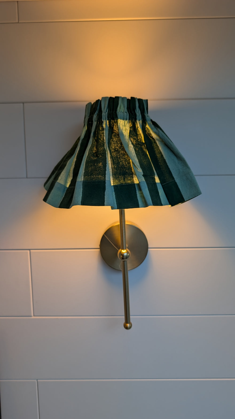 Small stripe green Lampshade Cover-Lampshades-LNH Edit