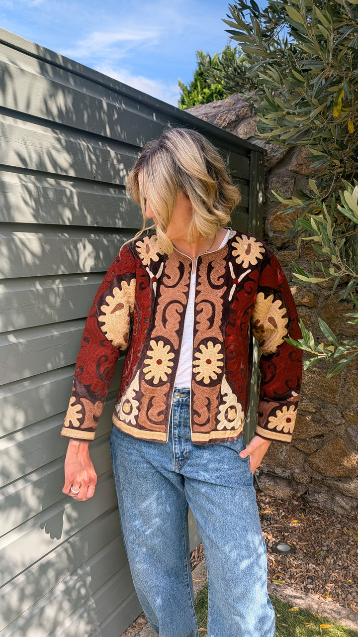 Embroidered Velvet Suzani Jacket | No. 065