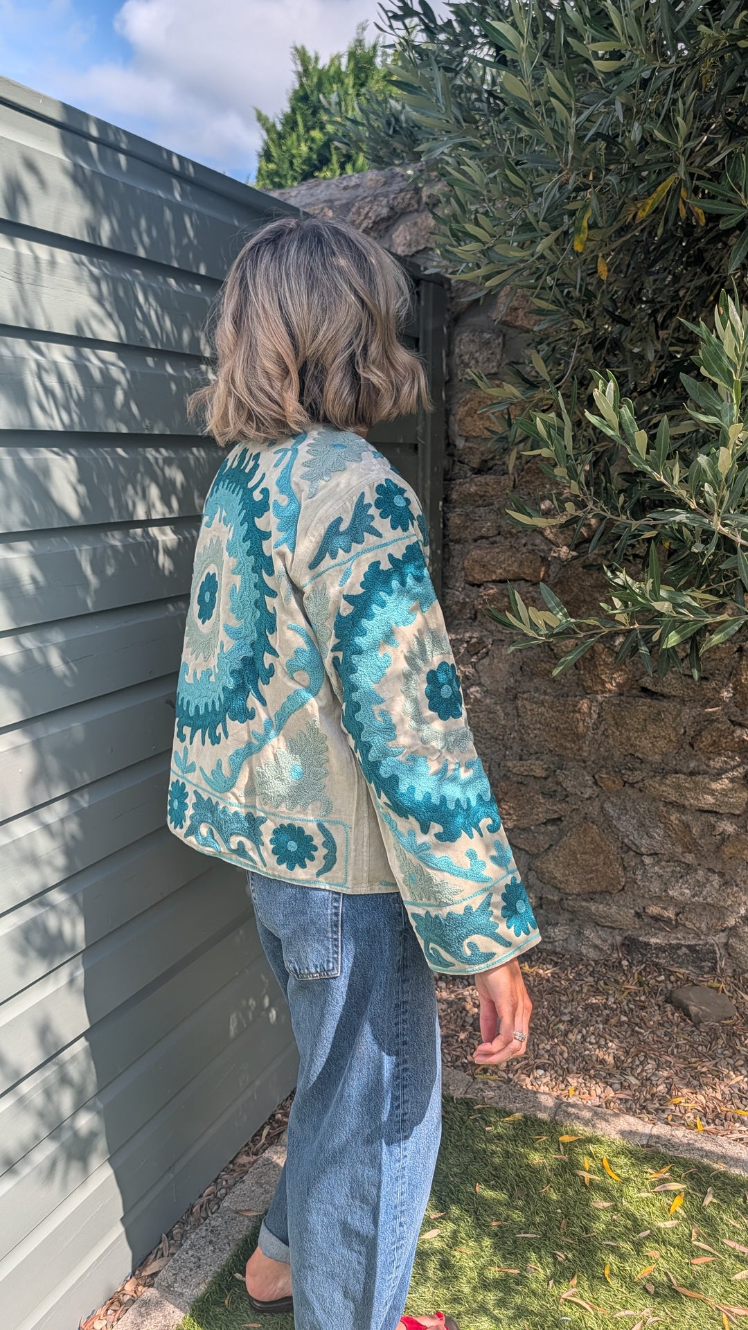Embroidered Velvet Suzani Jacket | No. 081-Jackets &amp; Coats-LNH Edit
