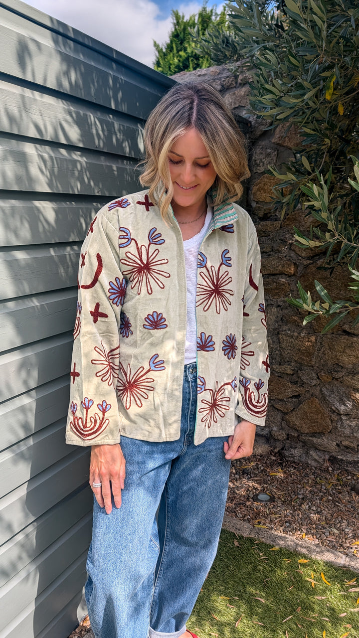 Embroidered Velvet Suzani Jacket | No. 073