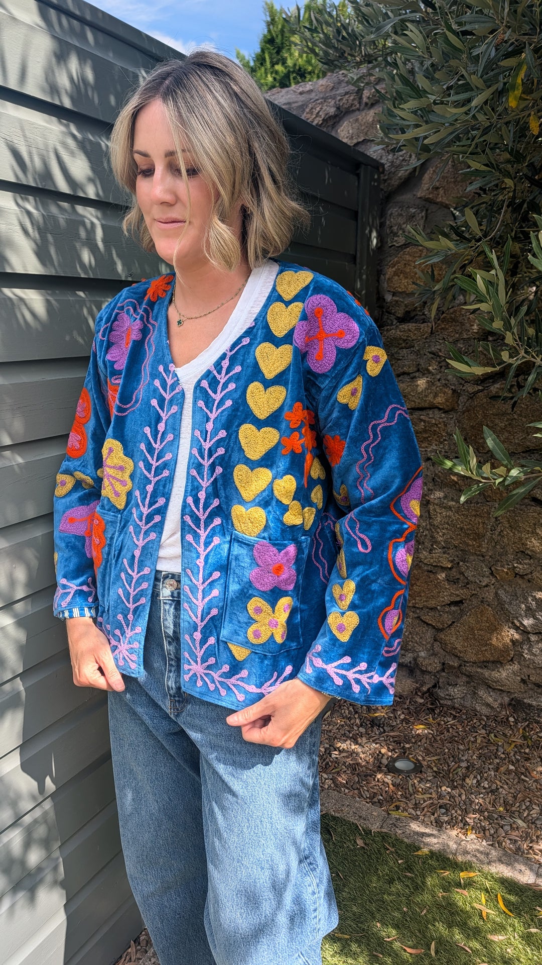 Embroidered Velvet Suzani Jacket | No. 066