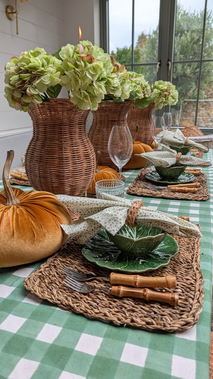 Gingham Green Rectangle Tablecloth