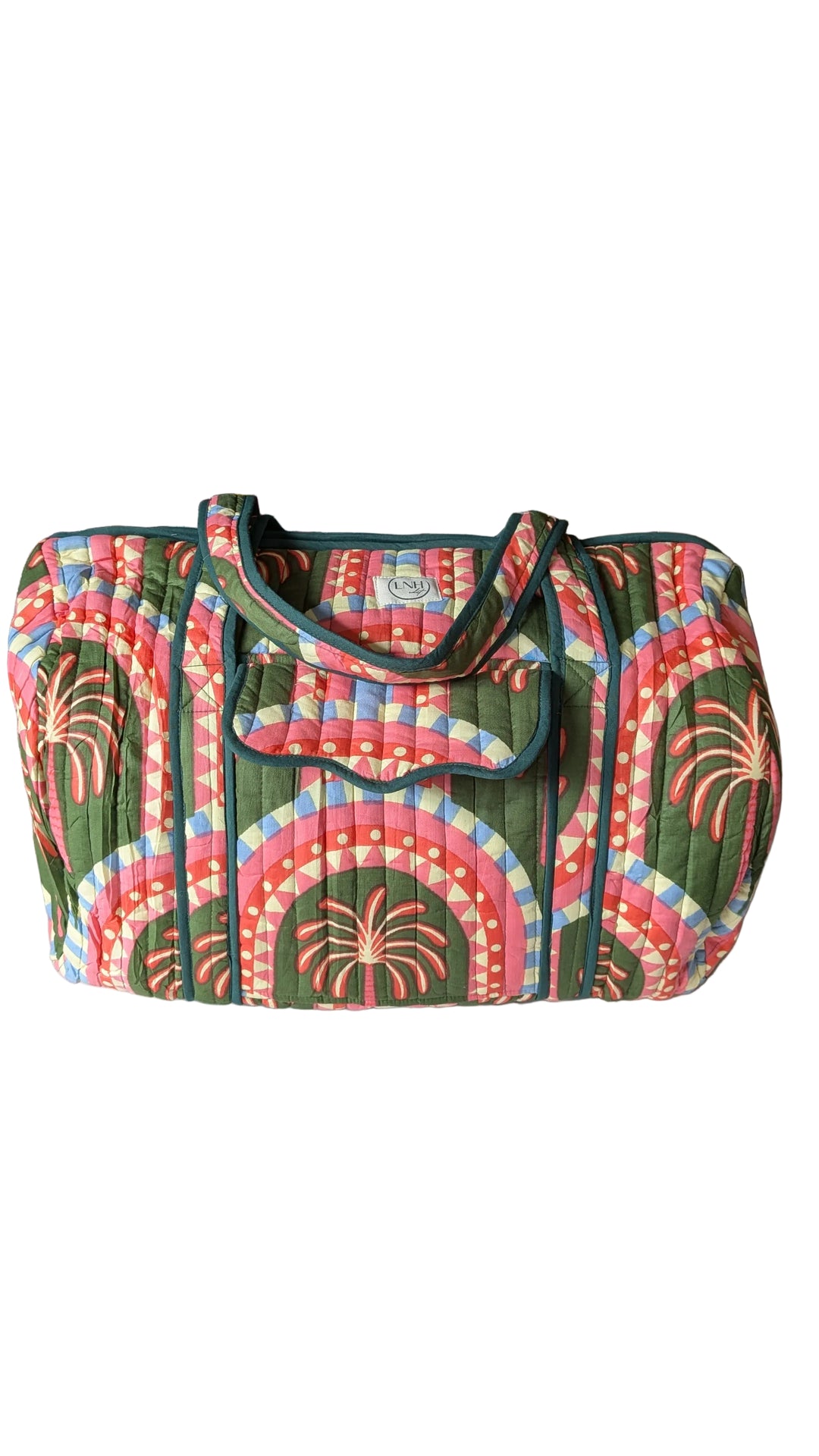 Green/Pink Large Duffle Bag