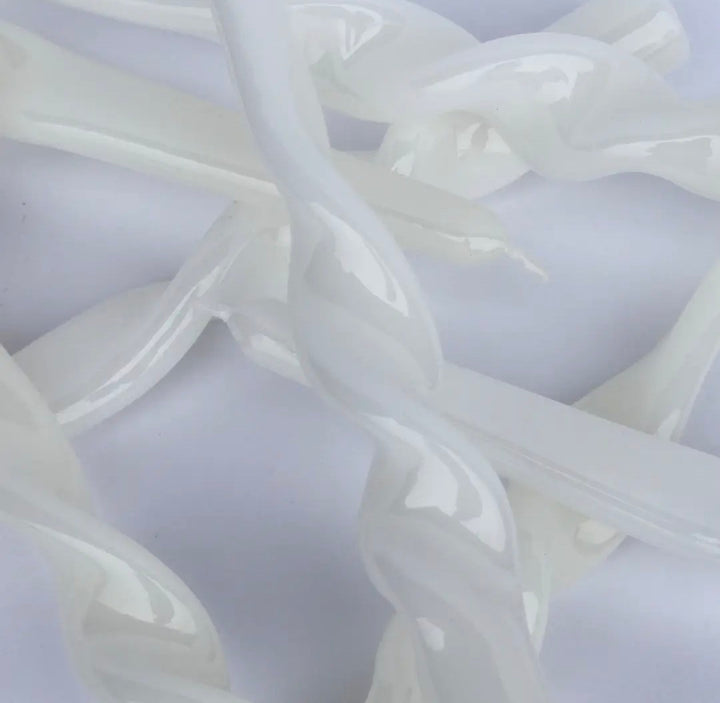 Twisted tapered candles Ice white