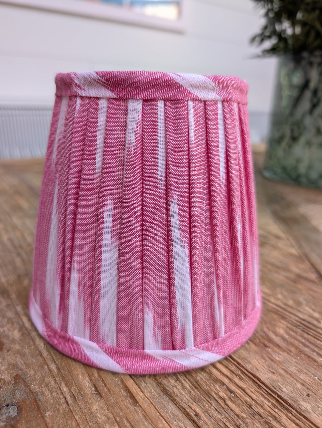 Pink Ikat Pleated Lampshade-Lampshades-LNH Edit