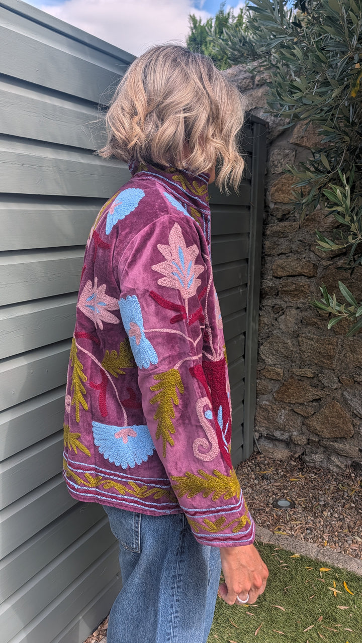 Embroidered Velvet Suzani Jacket | No. 074