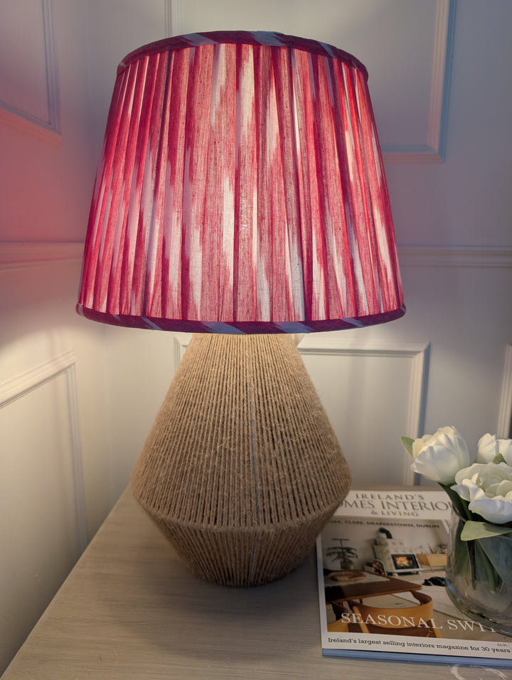Pink Ikat Pleated Lampshade-Lampshades-LNH Edit