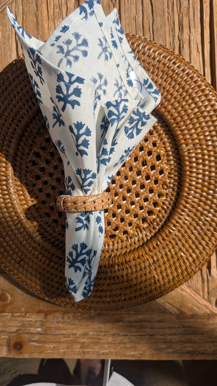 Braided napkin ring set of 4
