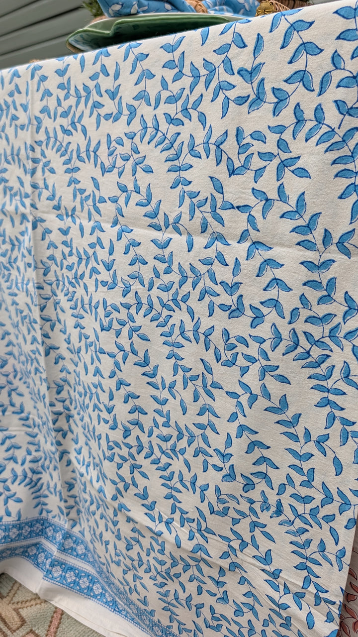 Tally Blue/WHite Rectangular Tablecloth