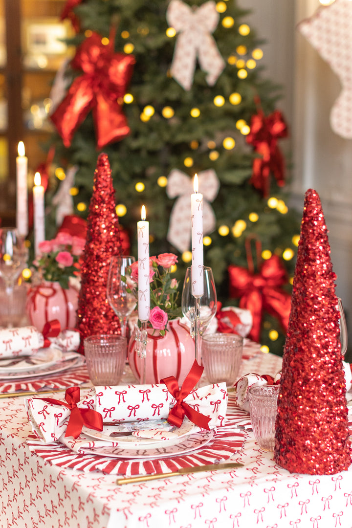 Red Sequin Cone Tree – 2 Sizes, Sold Individually