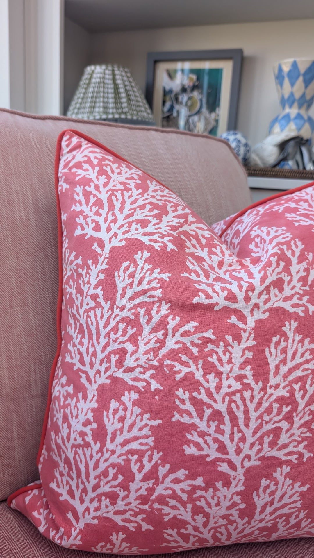 Coral Cushion Cover Coral