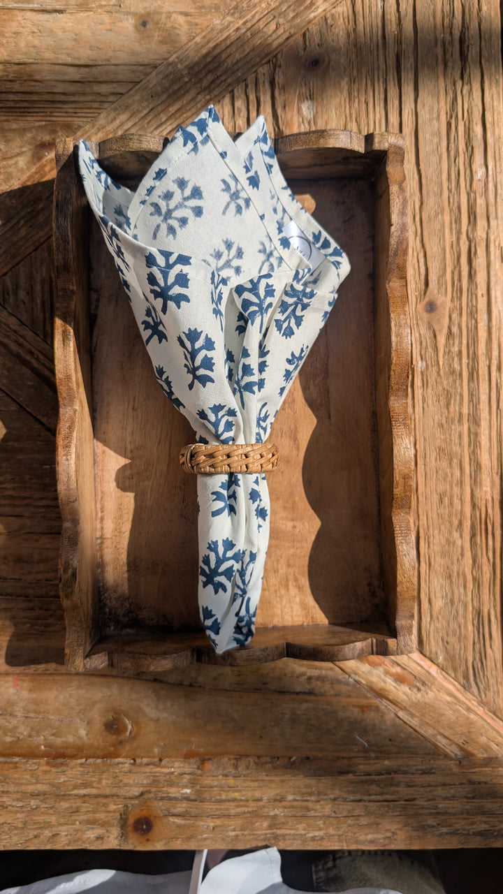 Braided napkin ring set of 4