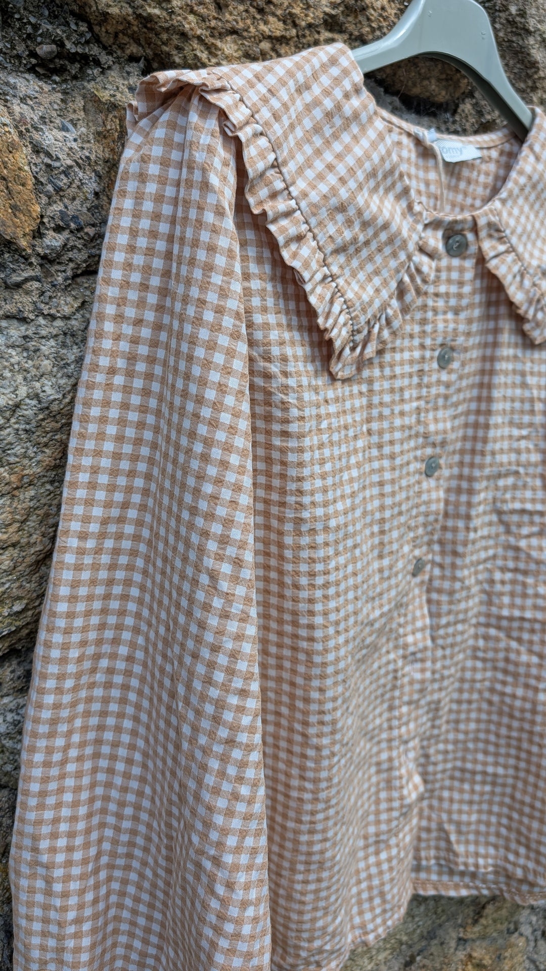 Beige gingham Blouse