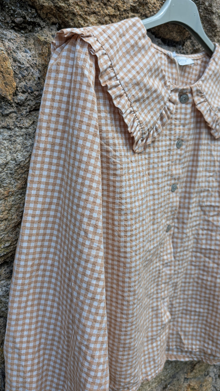 Beige gingham Blouse
