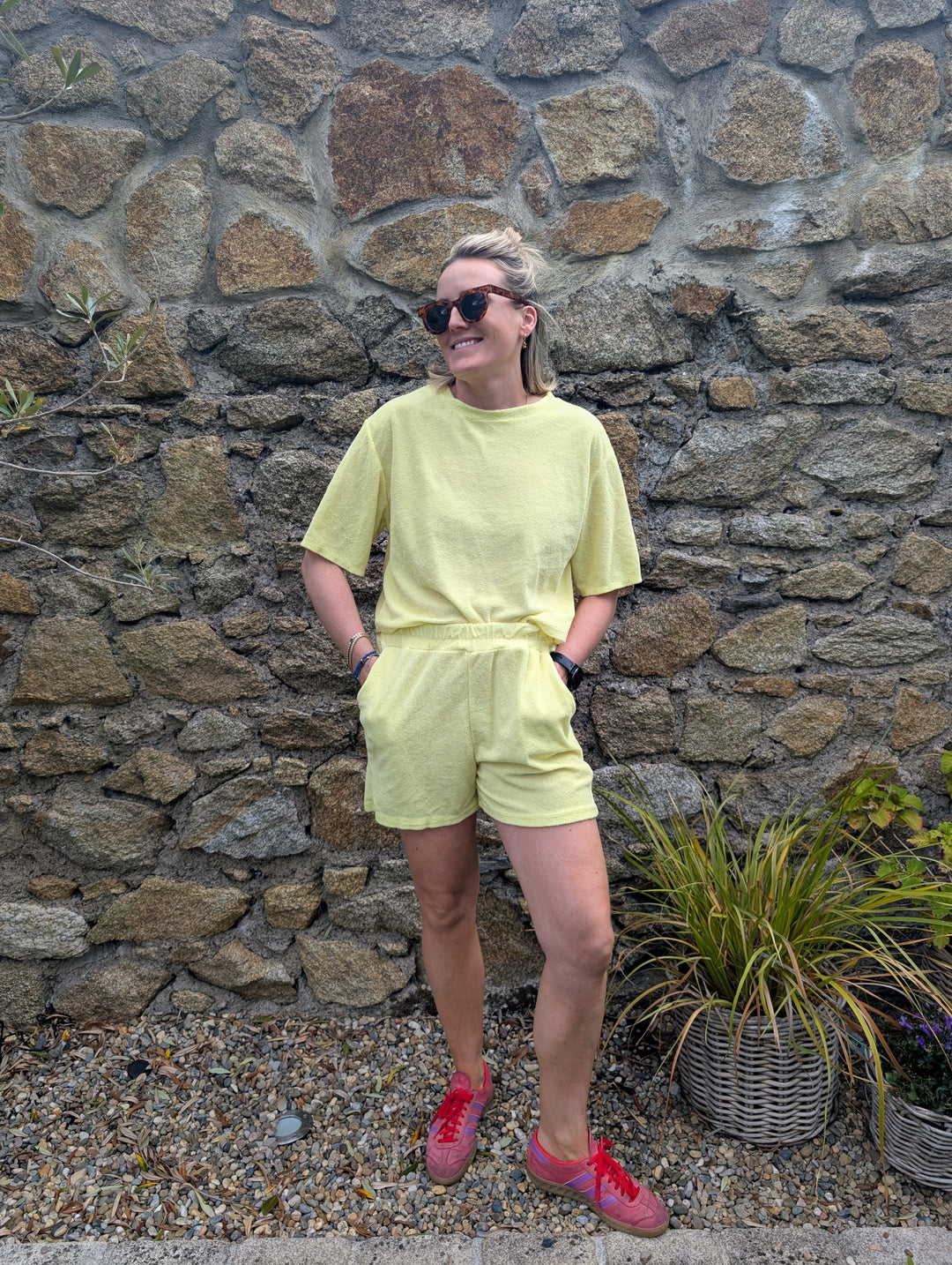Yellow Towelling Set