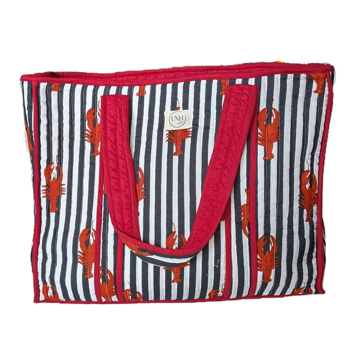 Stripe lobster Tote