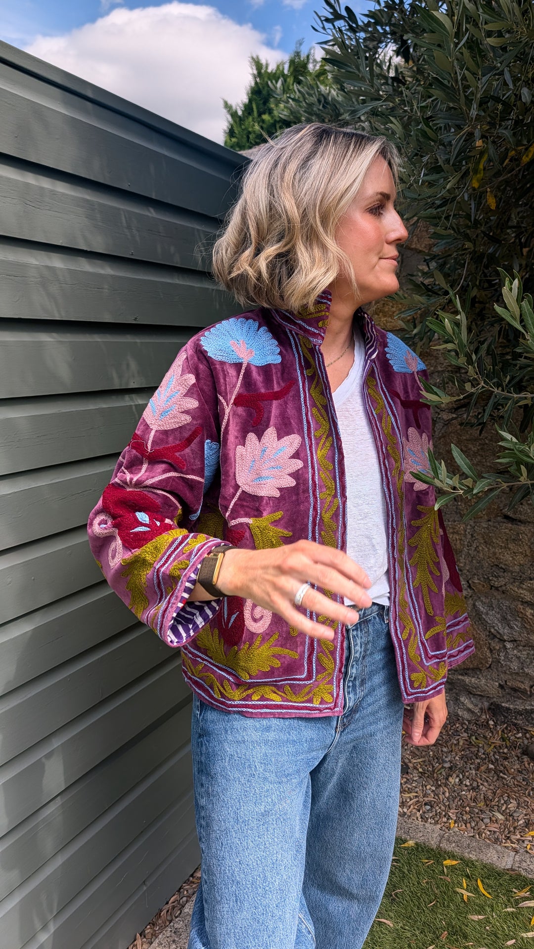 Embroidered Velvet Suzani Jacket | No. 074