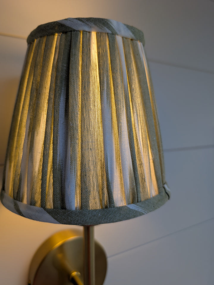 Green Ikat Pleated Lampshade-Lampshades-LNH Edit