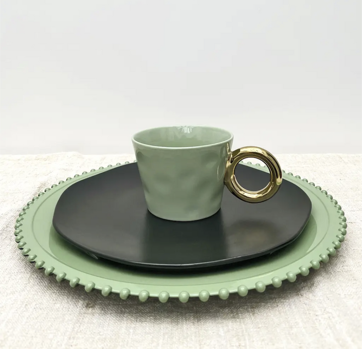 Green beaded Charger, sold Individually