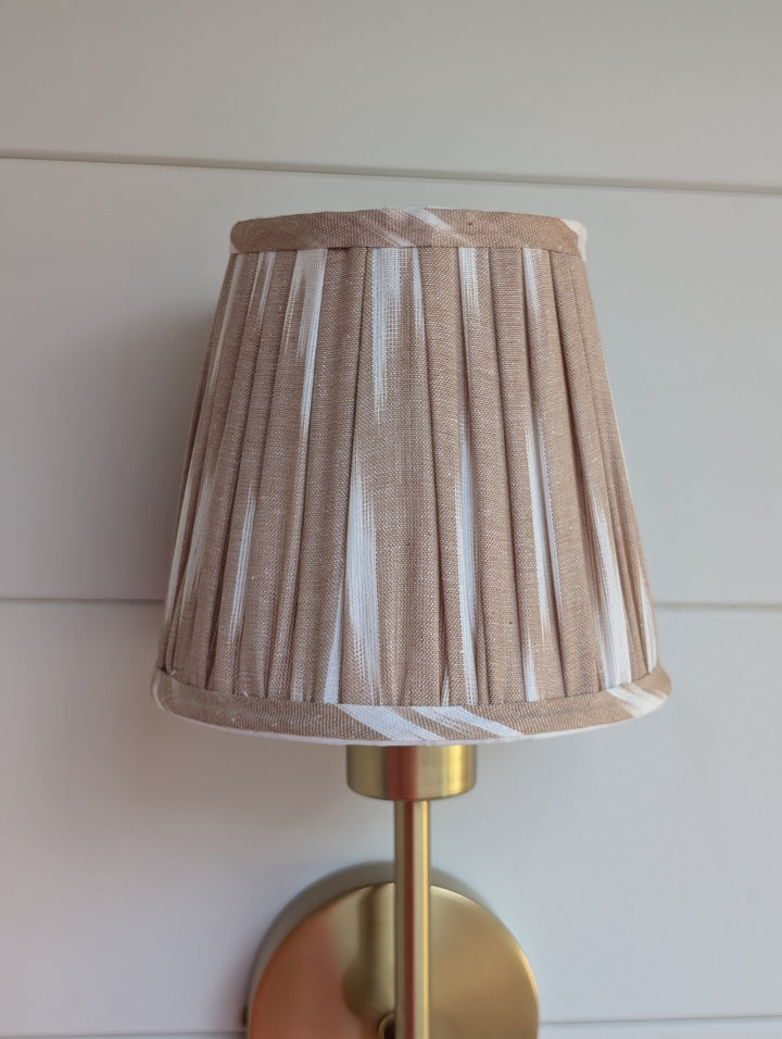 Beige Ikat Pleated Lampshade