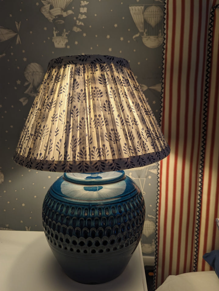 Sofia Blue Empire Pleated Lampshade