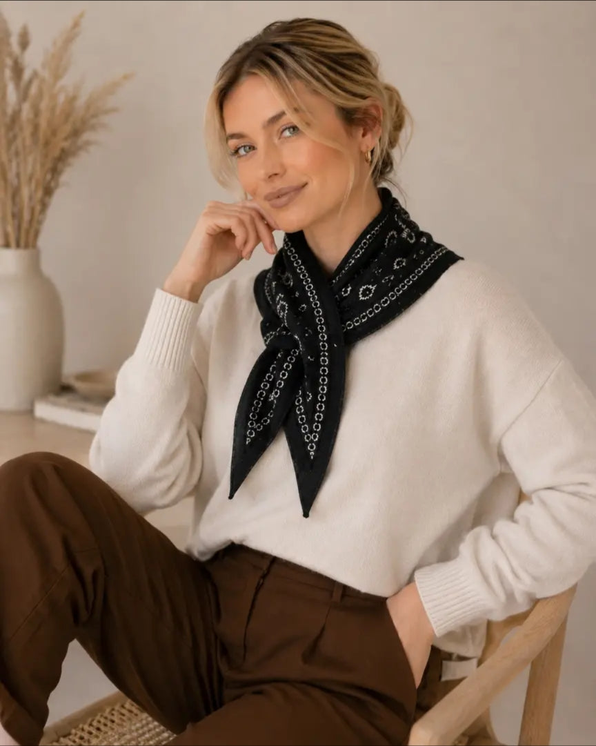 Black Triangular Scarf