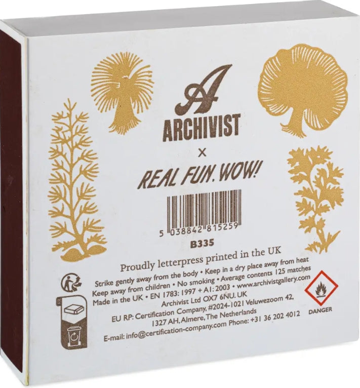 Mushrooms By Real, Fun, Wow!| Square - Safety Matches-Matches-LNH Edit