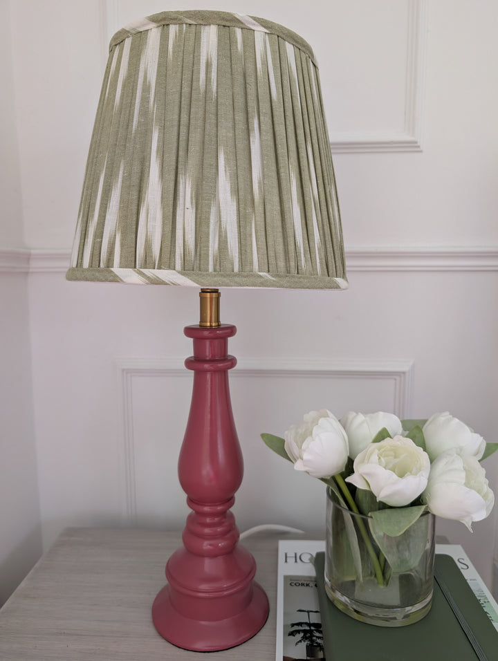 Green Ikat Pleated Lampshade-Lampshades-LNH Edit