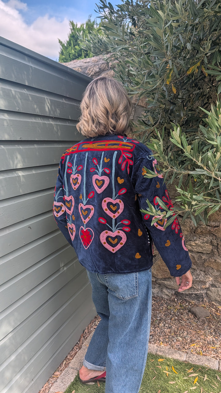 Embroidered Velvet Suzani Jacket | No. 071