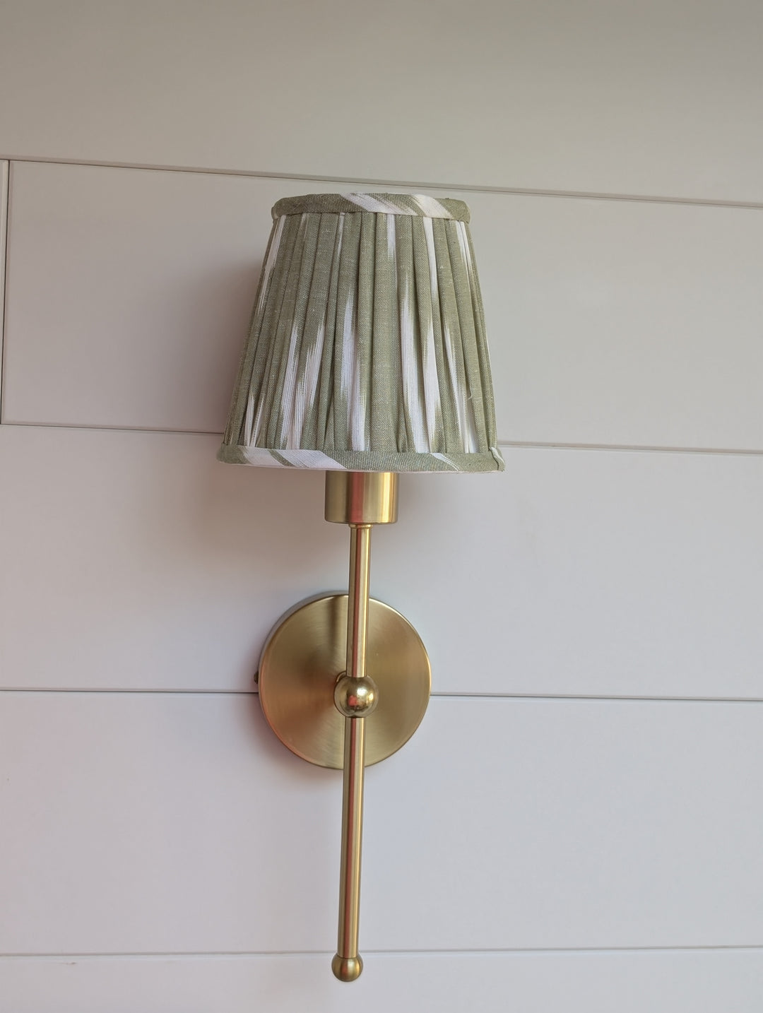 Green Ikat Pleated Lampshade-Lampshades-LNH Edit