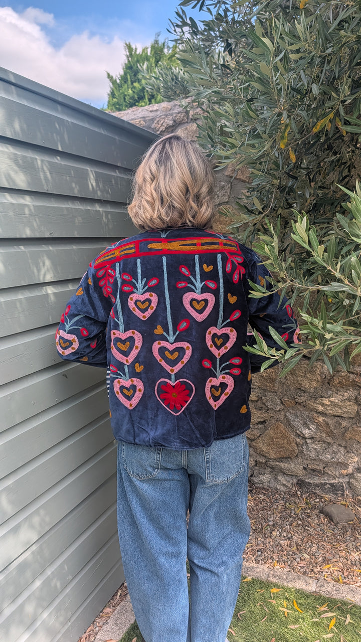 Embroidered Velvet Suzani Jacket | No. 071