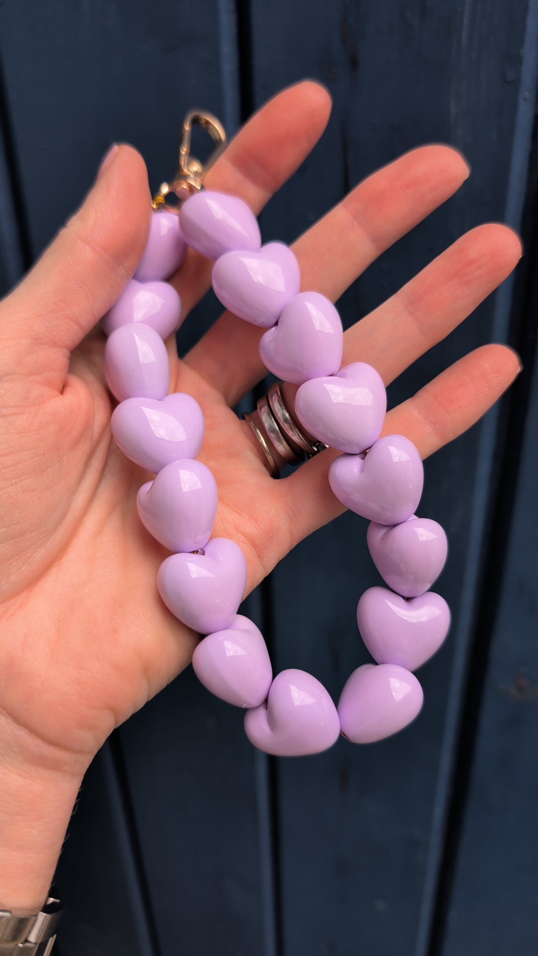 Big Heart Phone Cord | Lilac