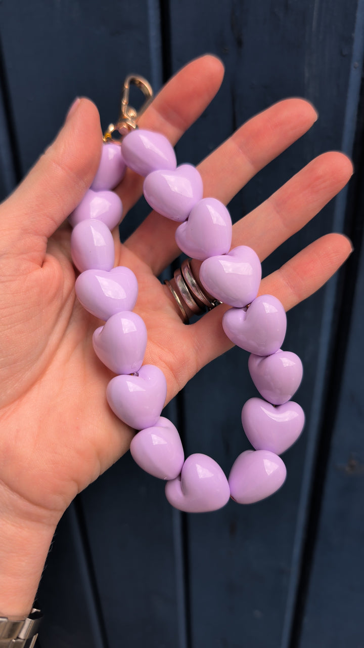 Big Heart Phone Cord | Lilac