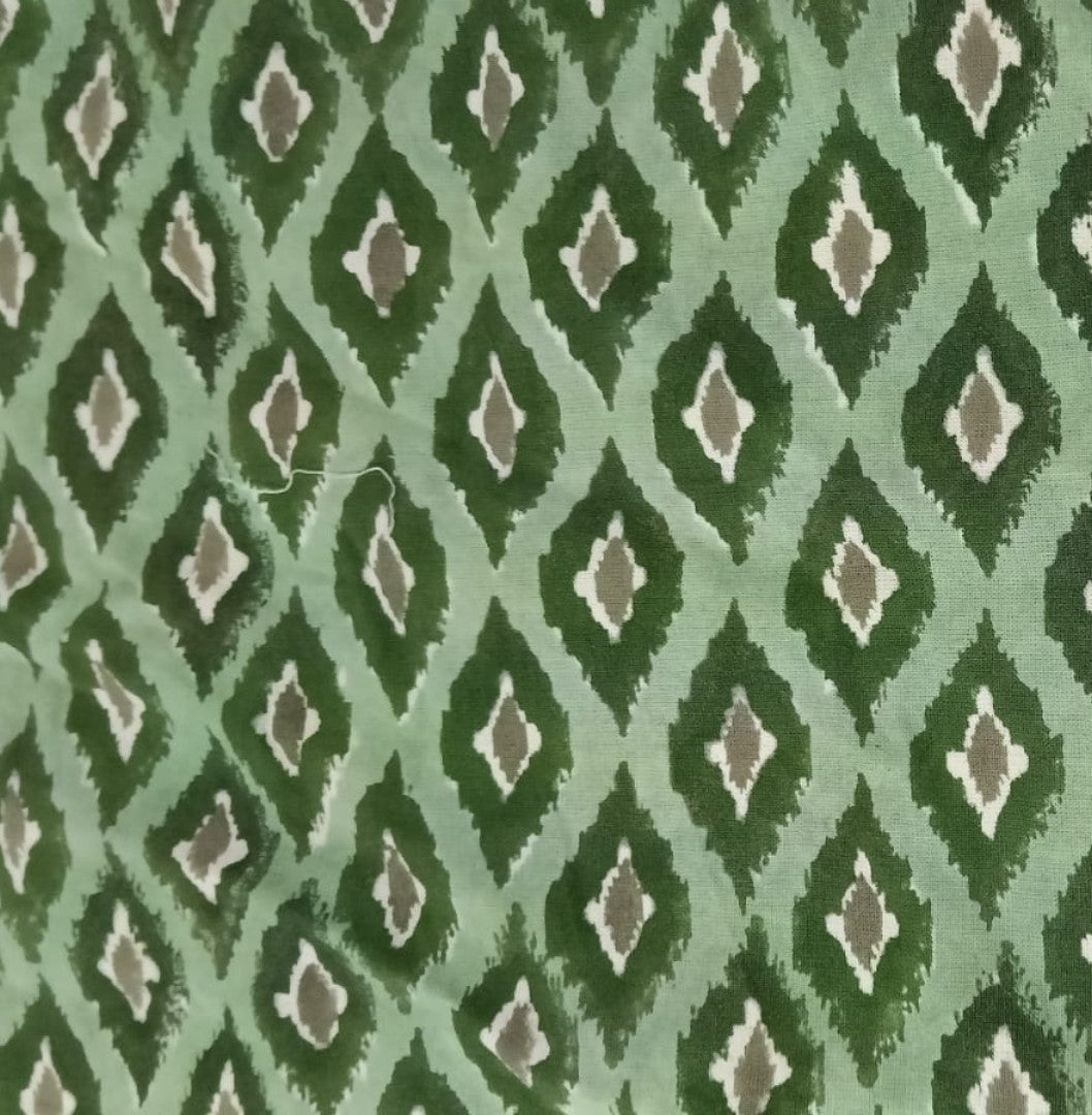 Ikat green Frill Apron-Aprons-LNH Edit