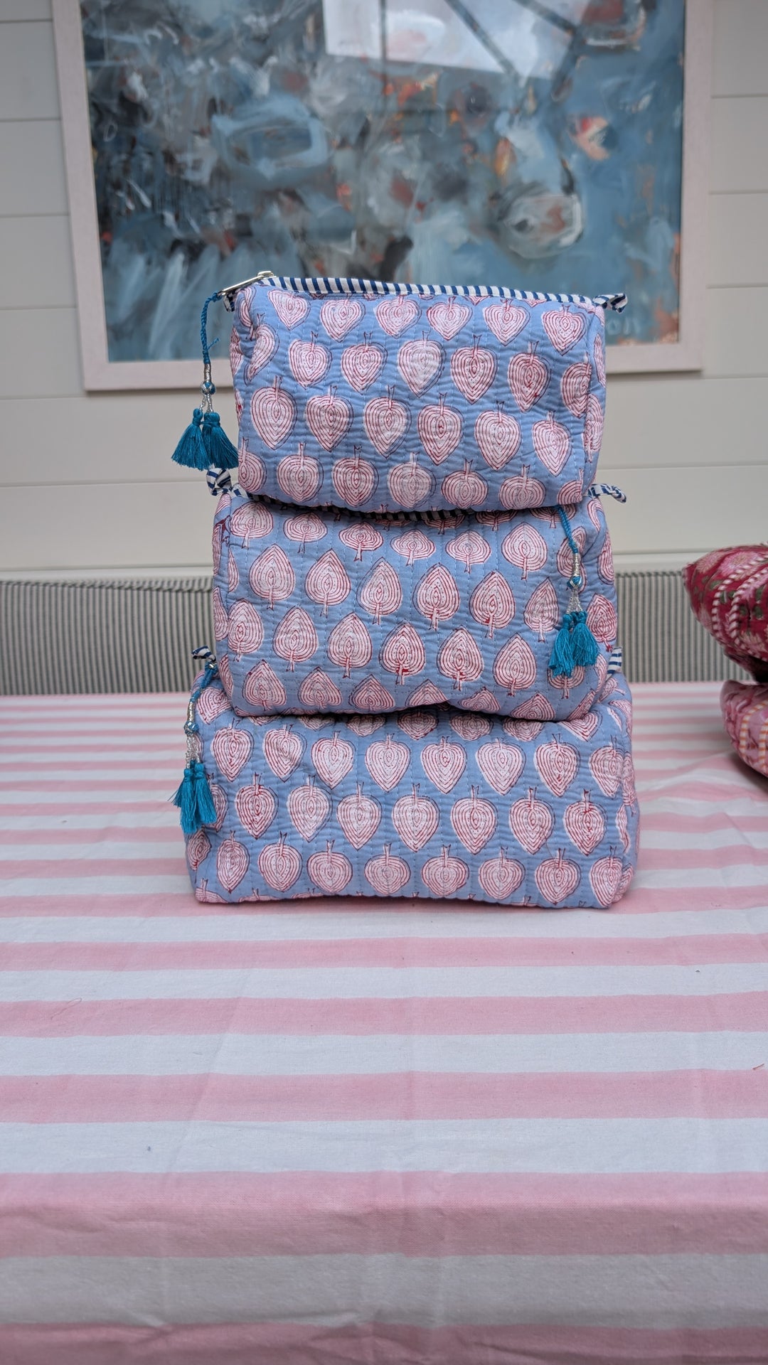 Leaf Cosmetic Bag- Set of 3