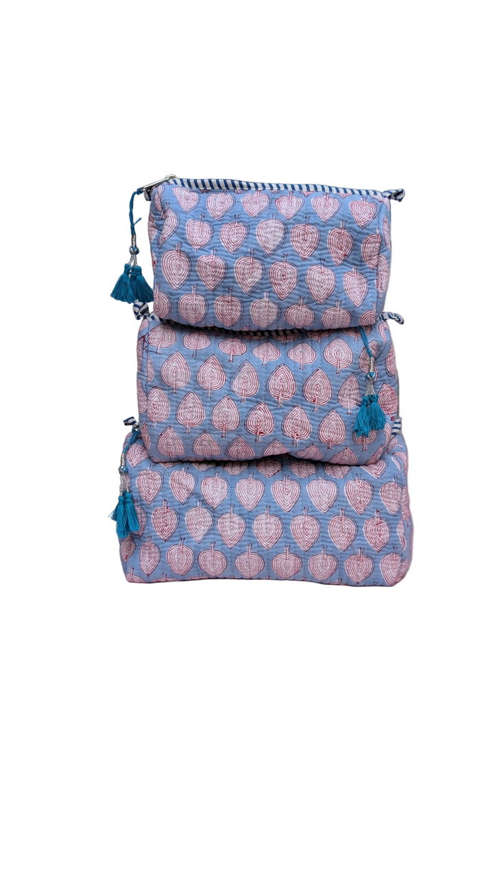 Leaf Cosmetic Bag- Set of 3