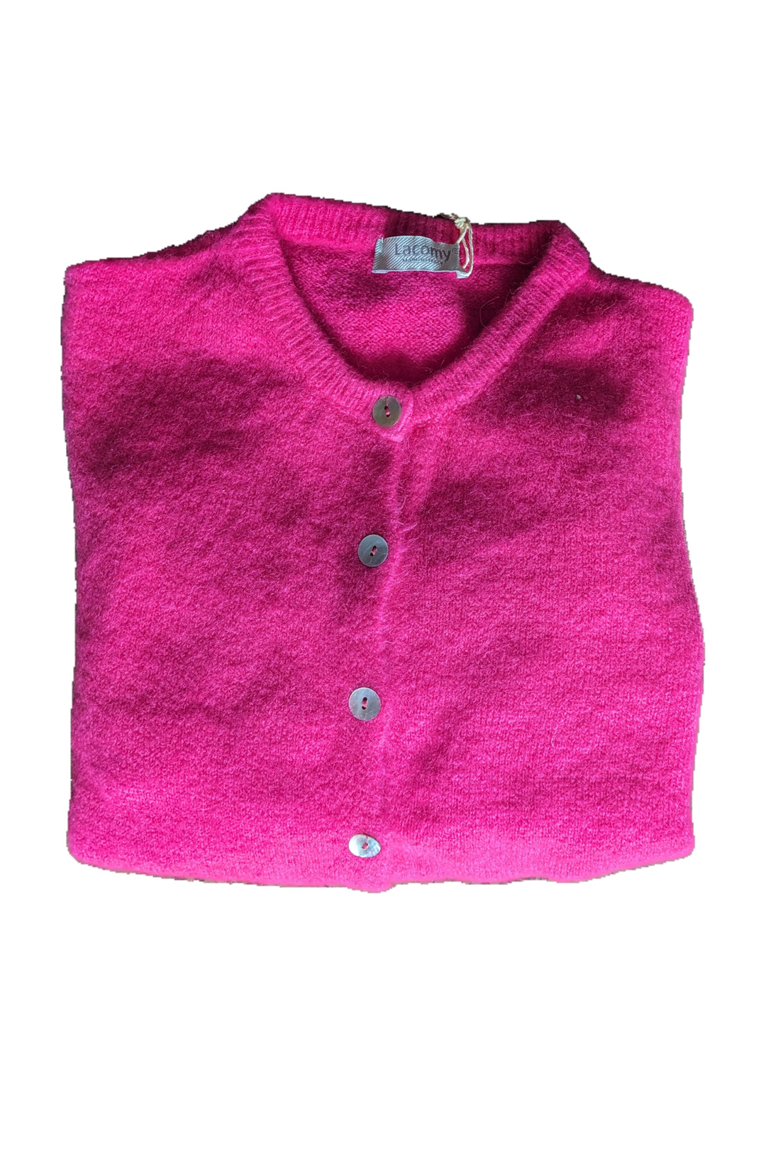 Round neck Alpaca Knitted Cardigan (pink on pre order)