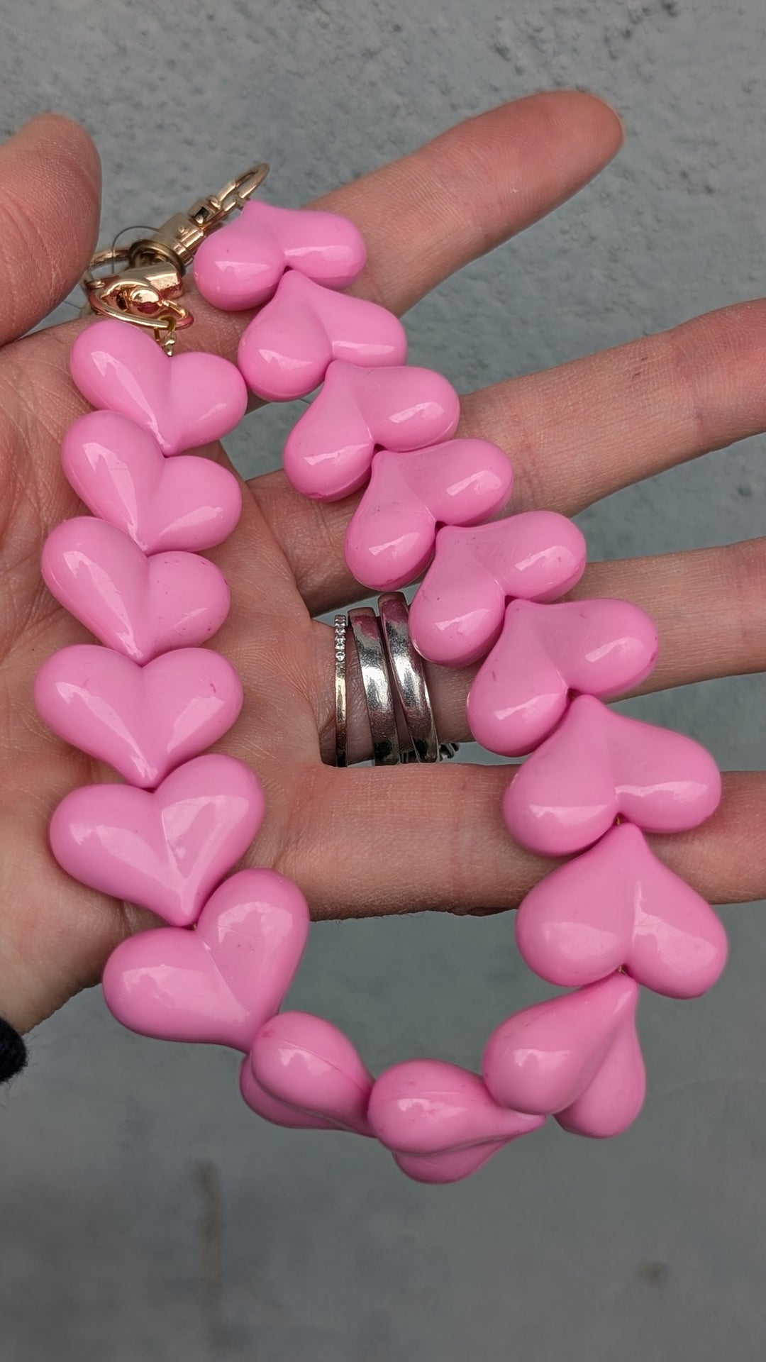 Sugar pink Phone Cord - Heart Keychain-Phone Chain-LNH Edit